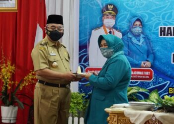 Tim penggerak PKK Kabupaten Hulu Sungai Selatan (HSS) menggelar acara Peringatan yang berlangsung di Pendopo Bupati
