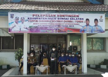 BUPATI HSS LEPAS KONTINGAN KORMI HSS MENUJU FORDA KALSEL 2022