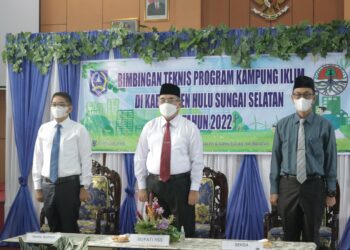 BUPATI HSS BUKA KEGIATAN BIMBINGAN TEKNIS PROGRAM KAMPUNG IKLIM TAHUN 2022 KABUPATEN HULU SUNGAI SELATAN