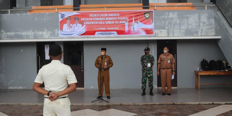 DISPORAPAR HSS GELAR PEMBUKAAN SELEKSI PASKIBRAKA TAHUN 2022