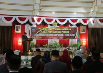 BUPATI HSS LANTIK 3 PEJABAT TINGGI PRATAMA DI LINGKUNGAN PEMERINTAH KABUPATEN HSS