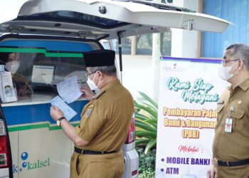 Pemerintah Kab. HSS Melalui Badan Pengelolaan Keuangan Dan Pendapatan Daerah Kab. HSS Menggelar Acara Pencanangan Bulan Panutan Pembayaran PBB-P2 Tahun 2022, Selasa (26/4) di Halaman Sekretariat Daerah Kab. HSS.