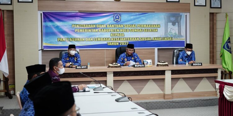 Pemerintah Kabupaten Hulu Sungai Selatan kembali salurkan Bantuan Sosial (Bansos) permakanan bagi Panti Asuhan dan Lembaga Kesejahteraan Sosial Anak (LKSA).