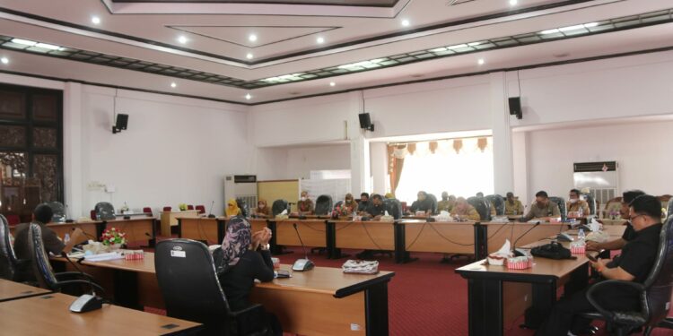 PEMKAB HSS BERSAMA KOMOSI I DPRD HSS MELAKSANAKAN RAPAT KERJA TERKAIT DENGAN CAPAIAN KINERJA OPD TAHUN 2022