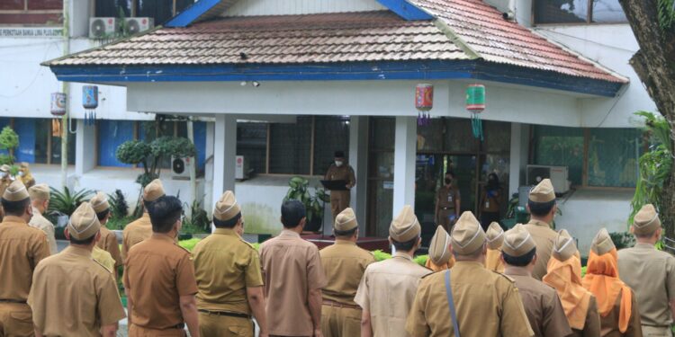 PEMERINTAH KABUPATEN HSS MENGGELAR APEL GABUNGAN.