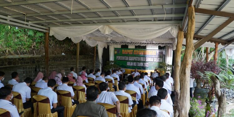 RAPAT KOORDINASI BULANAN PEMKAB HSS BULAN MEI 2022