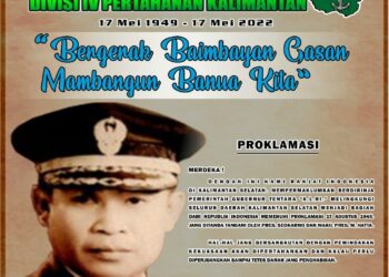 DIRGAHAYU KE-73 PROKLAMASI GUBERNUR TENTARA ALRI DIVISI PERTAHANAN KALIMANTAN