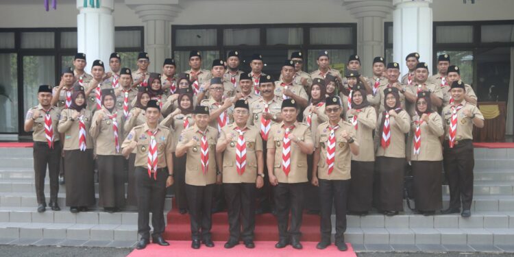 Pelantikan Dan Pengukuhan Pengurus Majelis Pembimbing Cabang (Mabicab), Pengurus Kwartir Cabang (Kwarcab), Dan Lembaga Pemeriksa Keuangan (LPK) Gerakan Pramuka Hulu Sungai Selatan Masa Bakti 2022-2027