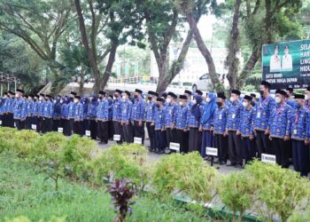 PEMKAB HSS KEMBALI MENGGELAR APEL KESADARAN NASIONAL DI HALAMAN KANTOR BUPATI HSS