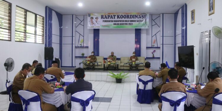 PEMKAB HSS KEMBALI LAKSANAKAN RAPAT KOORDINASI