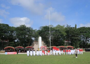 Upacara Peringatan HUT RI ke 77 di Kabupaten Hulu Sungai Selatan