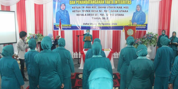 Pelantikan Ketua TP. PKK Desa Kecamatan Daha Utara Tahun 2022