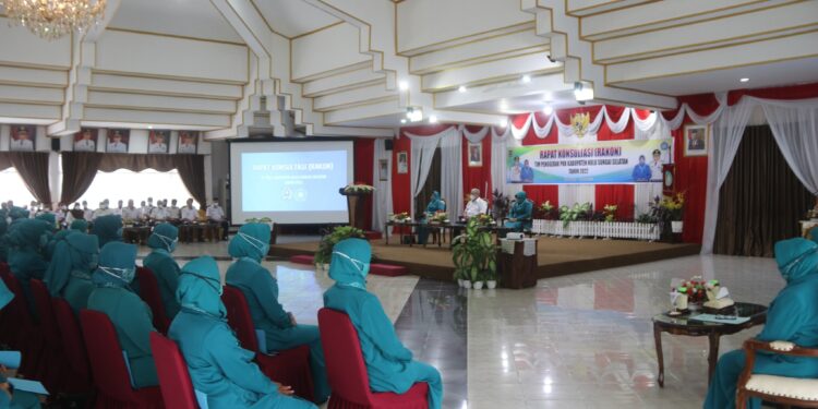 TP. PKK KAB. HSS GELAR RAPAT KONSULTASI (RAKON) TAHUN 2022