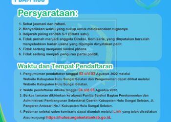 Seleksi Calon Komisaris Perusahaan Perseroan Daerah Air Minum
