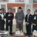 Bupati Hulu Sungai Selatan Drs. H. Achmad Fikry, M.AP menerima audiensi Tim Manajemen Grand Dafam Q Hotel Banjarbaru di ruang kerjanya. Selasa (07/09).