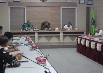 AUDIENSI PEMKAB HSS DAN KONI KALSEL SUKSESKAN PORPROV XI