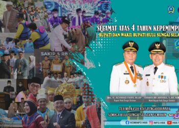 SELAMAT ATAS 4 TAHUN KEPEMIMPINAN BUPATI DAN WAKIL BUPATI HULU SUNGAI SELATAN