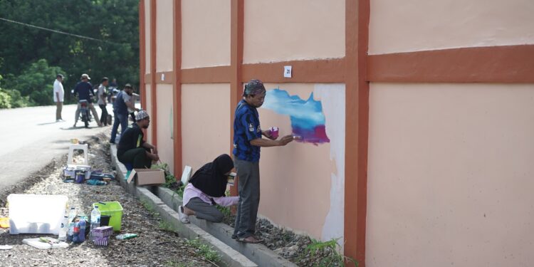 Disporapar Kab. HSS Mengadakan Kompetisi Melukis Dinding Mural Dengan Tema “PORPROV XI HULU SUNGAI SELATAN 2022 KALSEL”