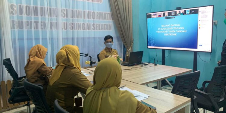 SOSIALISASI VISUALISASI TANDA TANGAN ELETRONIK DI LINGKUP PEMKAB. HSS