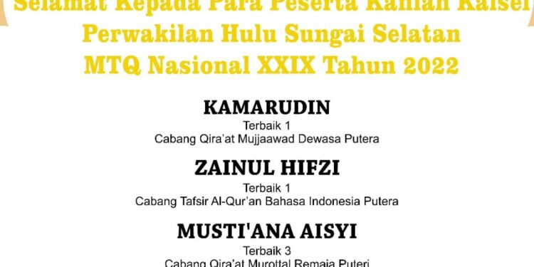 Alhamdulillah… Selamat Kepada Para Peserta Perwakilan Hulu Sungai Selatan