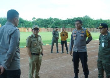 Wabup HSS Melaksanakan Monitoring Venue Pekan Olahraga Provinsi Kalimantan Selatan XI Tahun 2022 Cabang Olahraga Sepakbola