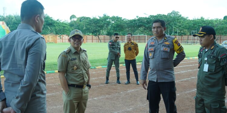 Wabup HSS Melaksanakan Monitoring Venue Pekan Olahraga Provinsi Kalimantan Selatan XI Tahun 2022 Cabang Olahraga Sepakbola
