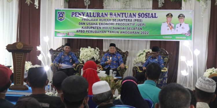 Penyaluran Bansos PRS dan UEP Wilayah Kecamatan Simpur dan Kalumpang