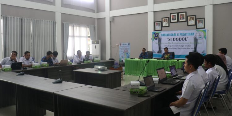 Pemkab HSS Melaksanakan Sosialisasi Dan Pelatihan Penginputan SI DODOL (Sistem Informasi Dan Optimalisasi Layanan Desa Online)