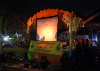 Wabup HSS Saksikan Pagelaran Wayang Kulit Di Desa Sungai Kupang