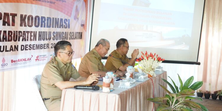 Pemkab HSS Melaksanakn Rakor Bulanan