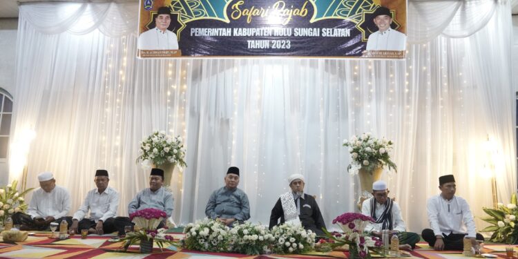 SAFARI RAJAB PERTAMA PEMKAB HSS DI MASJID BESAR AL-AMAN KEC. ANGKINANG