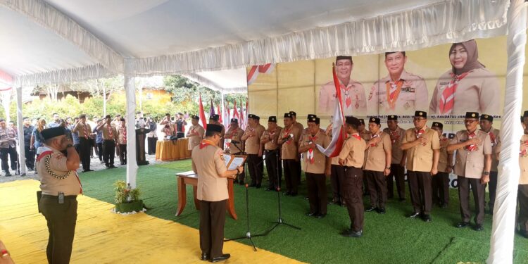 WABUP HSS HADIRI PELANTIKAN PENGURUS MABIDA, KWARDA DAN LPK GERAKAN PRAMUKA PROVINSI KALSEL MASA BAKTI 2022-2027