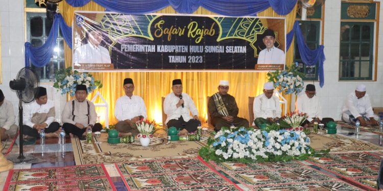 GILIRAN MASJID ABDISSALAM GAMBAH DALAM BARAT MENJADI TEMPAT PELAKSANAAN SAFARI RAJAB PEMKAB HSS