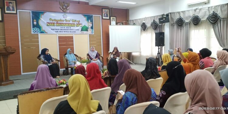 GERAKAN ORGANISASI WANITA KAB. HSS MEMPERINGATI ISRA MI’RAJ NABI MUHAMMAD SAW