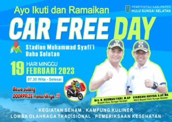 AYO IKUTI DAN RAMAIKAN CAR FREE DAY HARI MINGGU, 19 FEBRUARI 2023 DI DAHA SELATAN