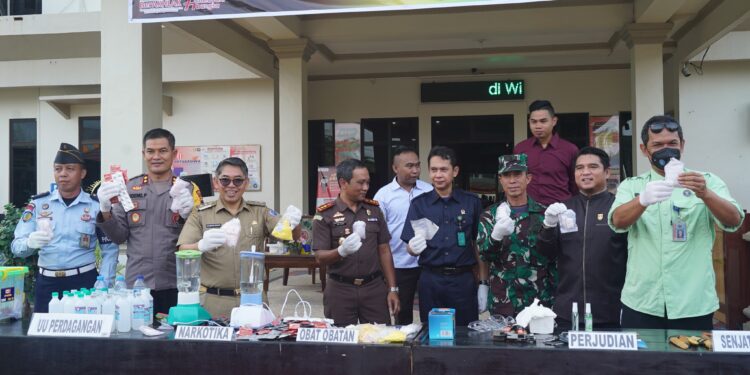 WAKIL BUPATI HSS HADIRI PEMUSNAHAN BARANG BUKTI PERKARA TINDAK PIDANA UMUM