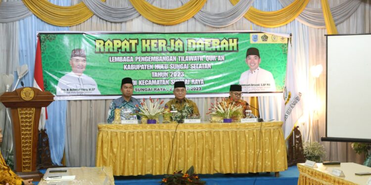 BUKA SECARA RESMI RAKERDA LPTQ TAHUN 2023, BUPATI HSS: PENGEMBANGAN DAN KECINTAAN TERHADAP AL QUR’AN ADALAH TANGGUNG JAWAB KITA BERSAMA.