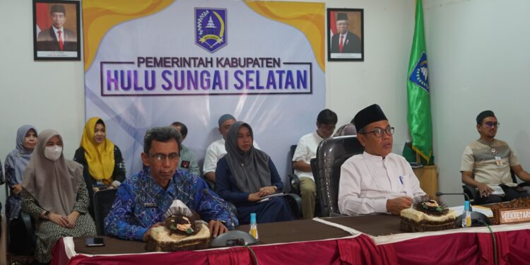 PEMKAB HSS IKUTI SOSIALISASI MCP DARI KPK RI SECARA DARING