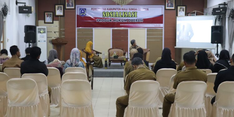 PEMKAB HSS MENGADAKAN SOSIALISASI PRODUK HUKUM DAERAH