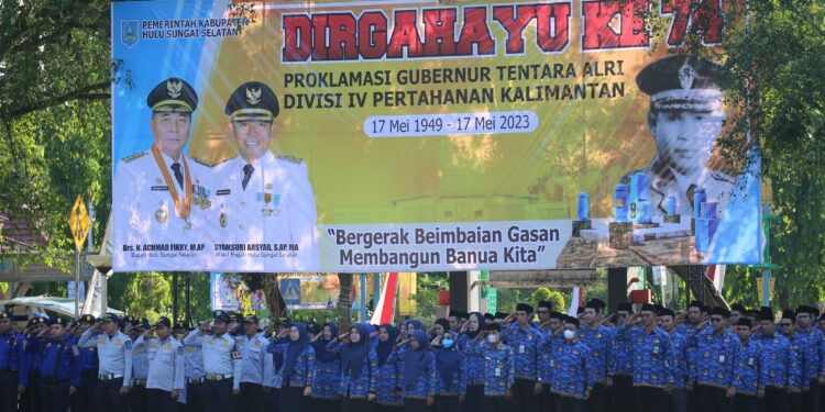 PERINGATAN PROKLAMASI GUBERNUR TENTARA ALRI DIVISI IV PERTAHANAN KALIMANTAN KE 74 TAHUN