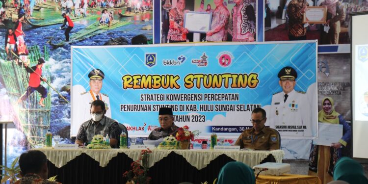 UPAYA PENURUNAN STUNTING, PEMKAB HSS GELAR REMBUK STUNTING