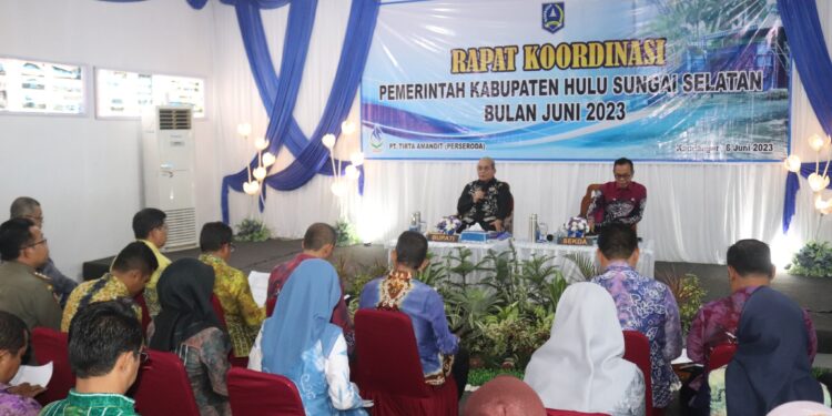 SUASANA ASRI INSTALASI MUARA BANTA DIPILIH PT. TIRTA AMANDIT SEBAGAI TEMPAT RAKOR PEMKAB HSS