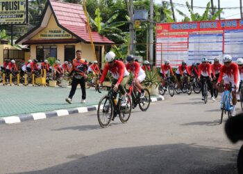 SEMARAK HUT BHAYANGKARA, POLDA KALSEL GELAR FUN BIKE 2023