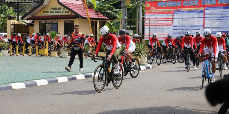 SEMARAK HUT BHAYANGKARA, POLDA KALSEL GELAR FUN BIKE 2023