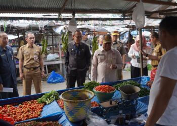 JELANG HARI RAYA IDUL ADHA, SEKDA HSS BERSAMA KADIS PERDAGANGAN PROV. KALSEL SERTA TPID CEK KEBUTUHAN POKOK