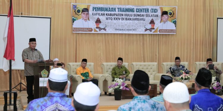 BUKA TC KAFILAH MTQ, BUPATI HSS BERHARAP PESERTA IKUTI ARAHAN DAN BIMBINGAN PELATIH AGAR HASILKAN YANG TERBAIK