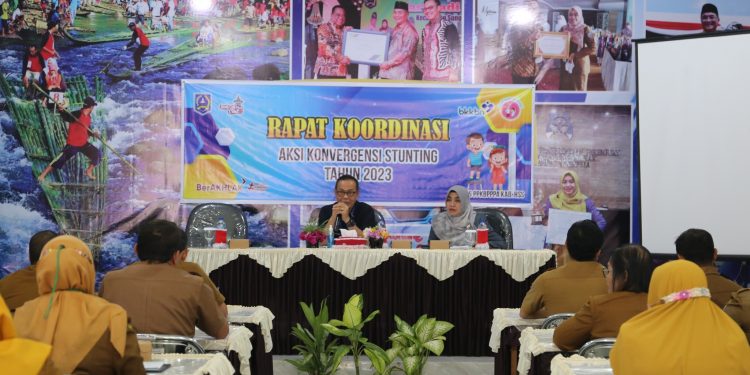 BUKA RAPAT STUNTING, SEKDA KAB. HSS INGIN PERKUAT KOLABORASI TPPS DAN LINTAS SEKTOR