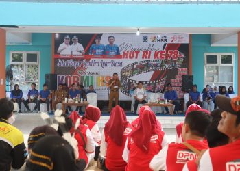 RATUSAN ORANG IKUTI LOMBA OLAHRAGA TRADISIONAL OLEH KORMI HSS