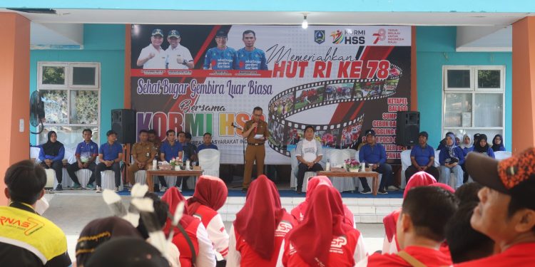 RATUSAN ORANG IKUTI LOMBA OLAHRAGA TRADISIONAL OLEH KORMI HSS