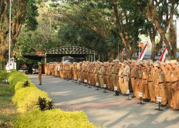 PEMKAB HSS KEMBALI GELAR APEL GABUNGAN ASN LINGKUP PEMKAB HSS